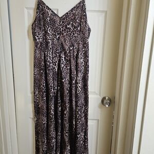 SHEIN Leopard Print Maxi Dress - Black and Brown